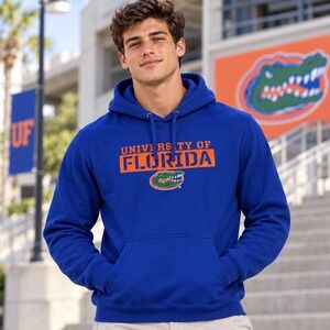 University of Florida Gators Hoodie Royal Blue NCAA Collegiate Pullover Shirt L